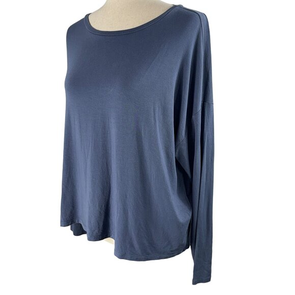 Like new!  Eileen Fisher Tencel Jersey Knit Long Drop Sleeve Tee in Gray… - Picture 4 of 13